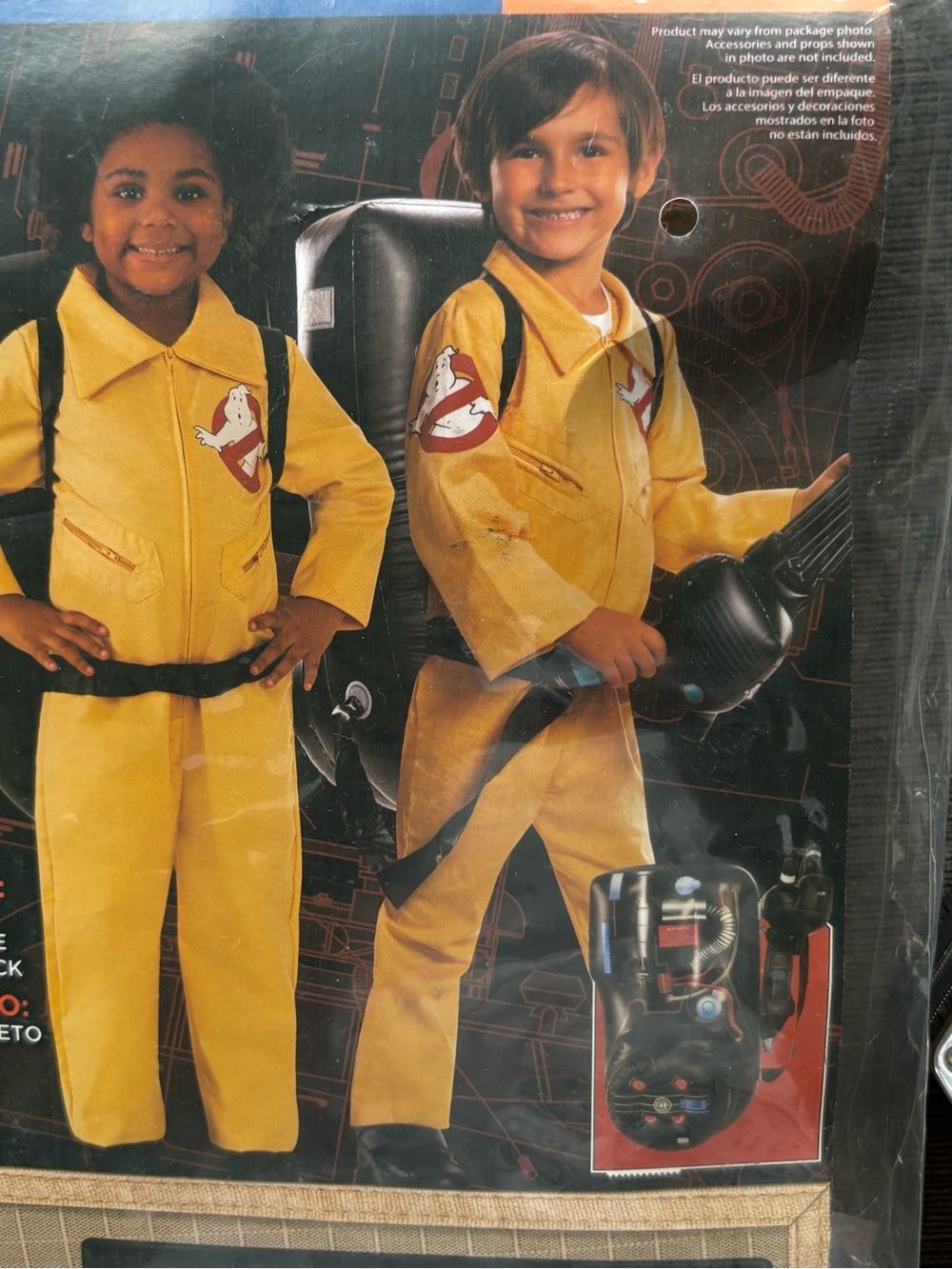 Rubie’s Ghostbusters Costume Kids Medium 8-10 Jumpsuit & Inflatable Proton Pac - Picture 6 of 9